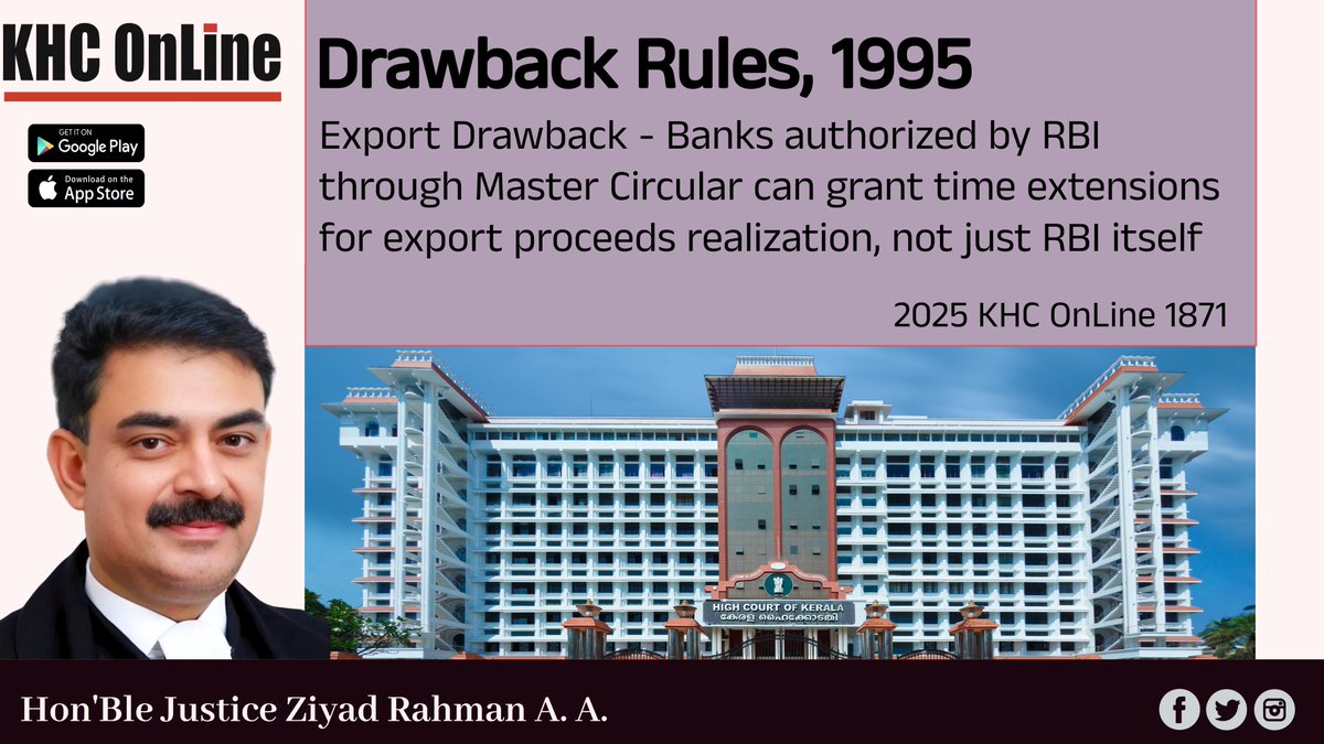 khconline1's tweet image. #DrawbackRules1995 #ExportDrawback #TimeExtension #RBIAuthorizedBanks #ExportProceedsRealization
