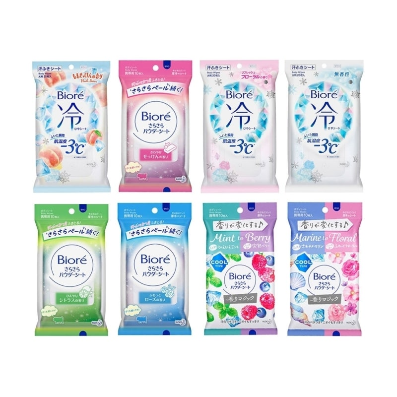 나는 비오레에서 나온 여름용 제품들을 ㅈㄴ 신뢰해.. 

⭑ 사라사라 파우더 시트 : 땀나거나 습해서 몸 개끈적거릴때 이거 쓰면 금방보송해짐.. 파우더티슈 이것저것 많이 사봤는데 비오레 제품만큼 뽀송!해지는 거 잘 못 봤다

⭑ 히야 시트 (냉각시트) : 이걸로 팔 닦아내면 금방 시원해짐