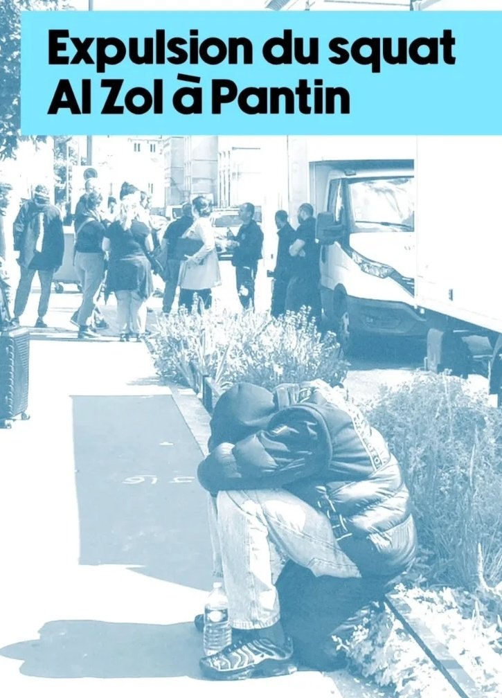 CAD_Asso's tweet image. 📢 Expulsion du squat Al Zol à Pantin hier !

La préfecture a expulsé le lieu sans que tous les habitants puissent récupérer leurs affaires, certains étant partis travailler. Aucune solution de logement n&apos;a été proposée alors qu&apos;un audience devant le juge était prévue en octobre