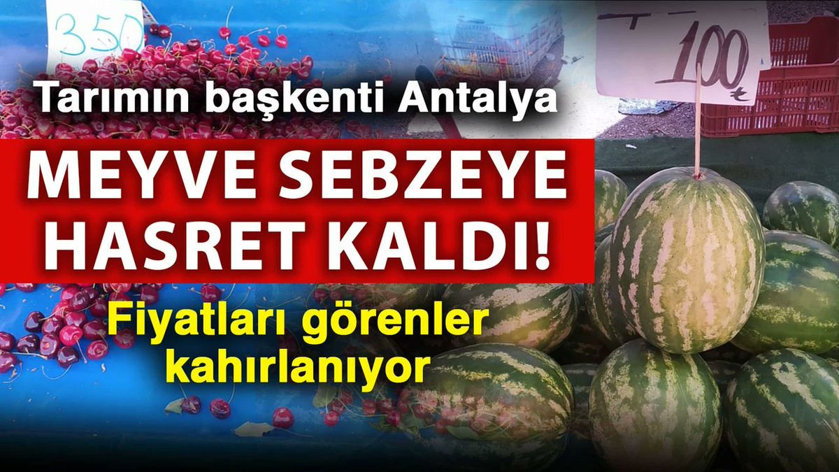 Tarımın başkenti Antalya meyve sebzeye hasret kaldı! Fiyatları görenler kahırlanıyor antalyagundem.com.tr/tarimin-basken…