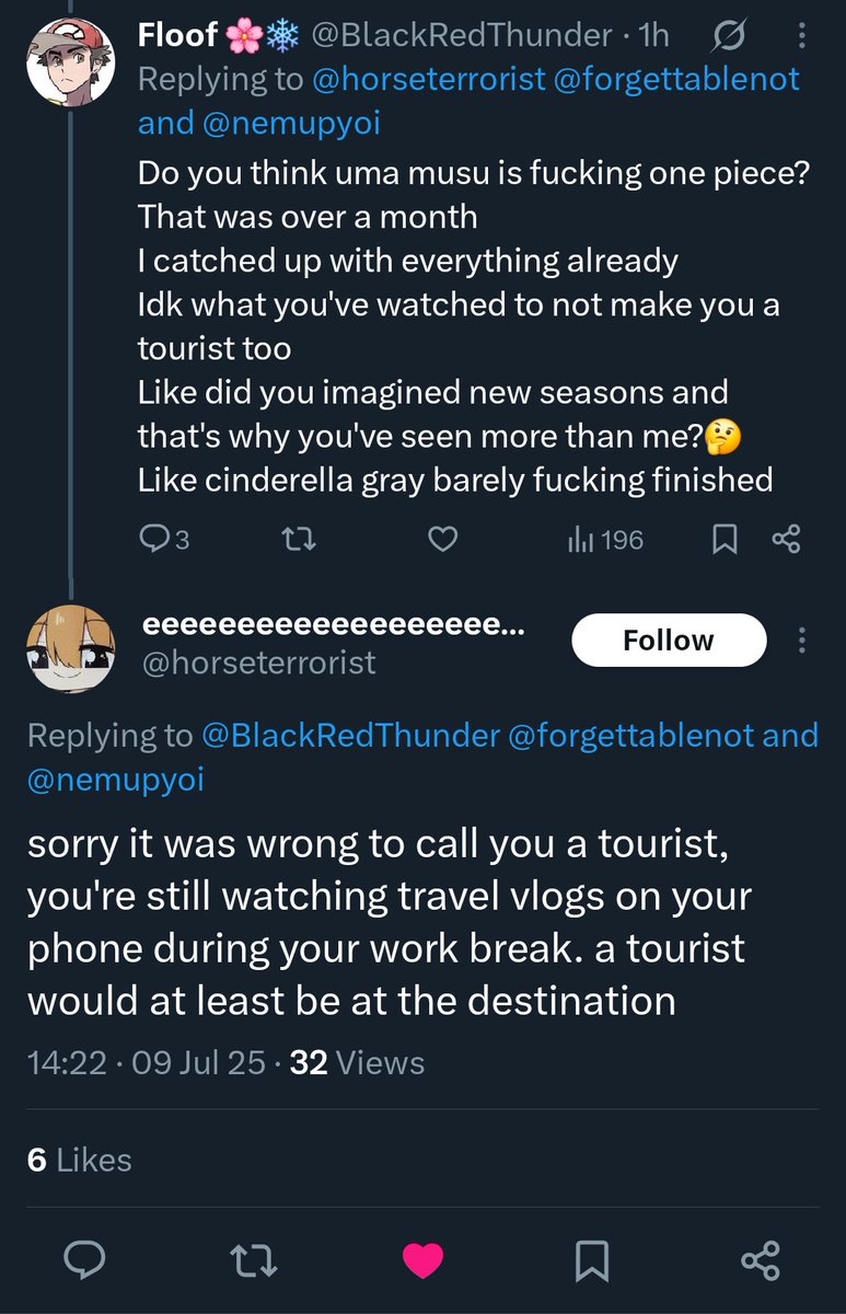 crying how did you even come up with that reply ily horseterrorist