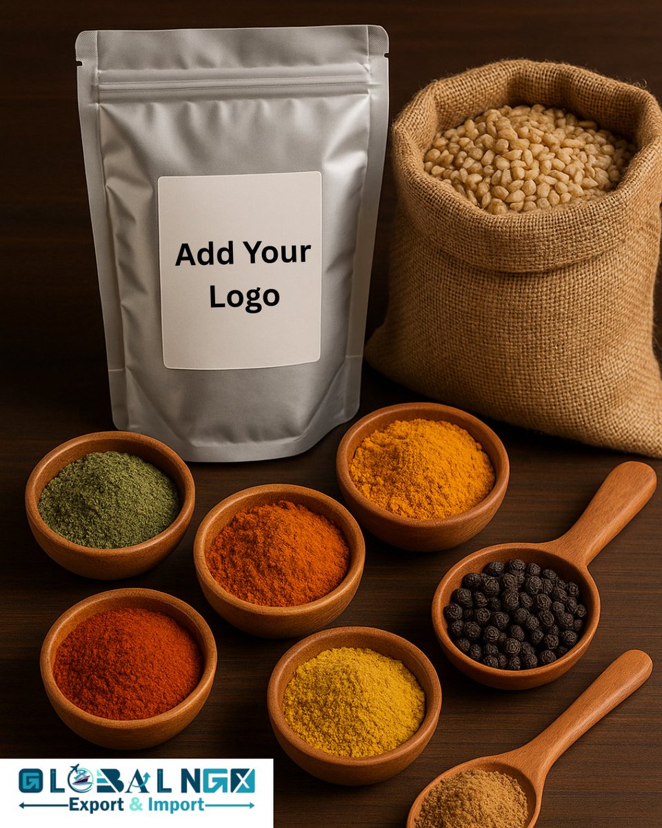 GlobalNGX's tweet image. #SpiceExport #BulkSpices #CustomPackaging #TurmericPowder #ChiliPowder #DehydratedSpices #GlobalTrade #ExportQuality #IndianSpices #SpiceMarket #NaturalFlavors #HerbPowder #CleanLabel #SpiceDealer #SpiceDistributors #FoodIngredients #FlavorSolutions #SeasoningBlend