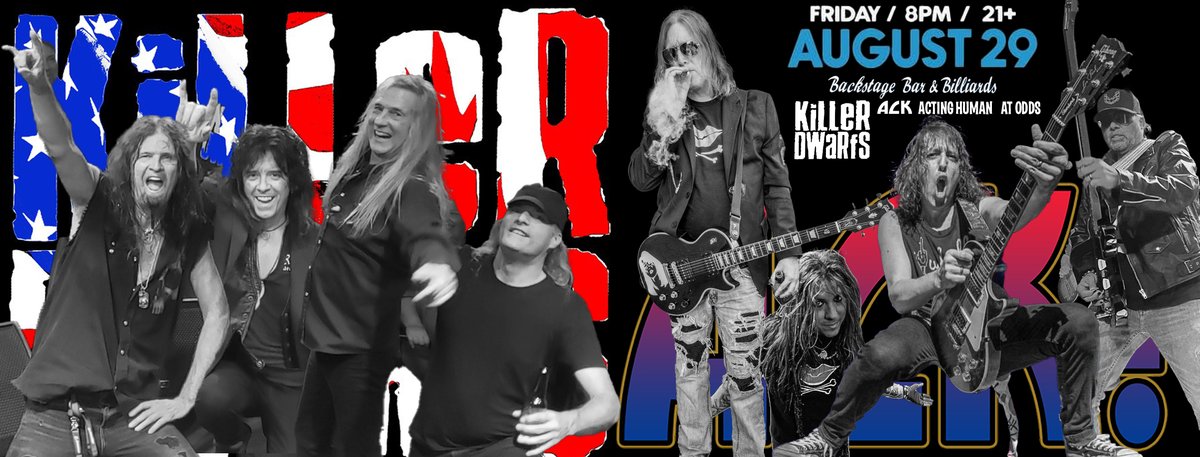 ACK! An All Star Tribute To Ace Frehley (@ackacetribute) on Twitter photo August 29th at Backstage Bar & Billiards here in Fabulous Las Vegas, we are opening for the almighty <a href="/KillerDwarfs/">Killer Dwarfs</a> . <a href="/GPFinn5/">Gerry Finn</a> <a href="/DarrellDWaRf/">Darrell Dwarf Millar</a> <a href="/RussDWaRf/">Russ DWaRf</a> <a href="/realizzypresley/">Izzy Presley</a> August 29th at Backstage Bar & Billiards here in Fabulous Las Vegas, we are opening for the almighty <a href="/KillerDwarfs/">Killer Dwarfs</a> . <a href="/GPFinn5/">Gerry Finn</a> <a href="/DarrellDWaRf/">Darrell Dwarf Millar</a> <a href="/RussDWaRf/">Russ DWaRf</a> <a href="/realizzypresley/">Izzy Presley</a>
