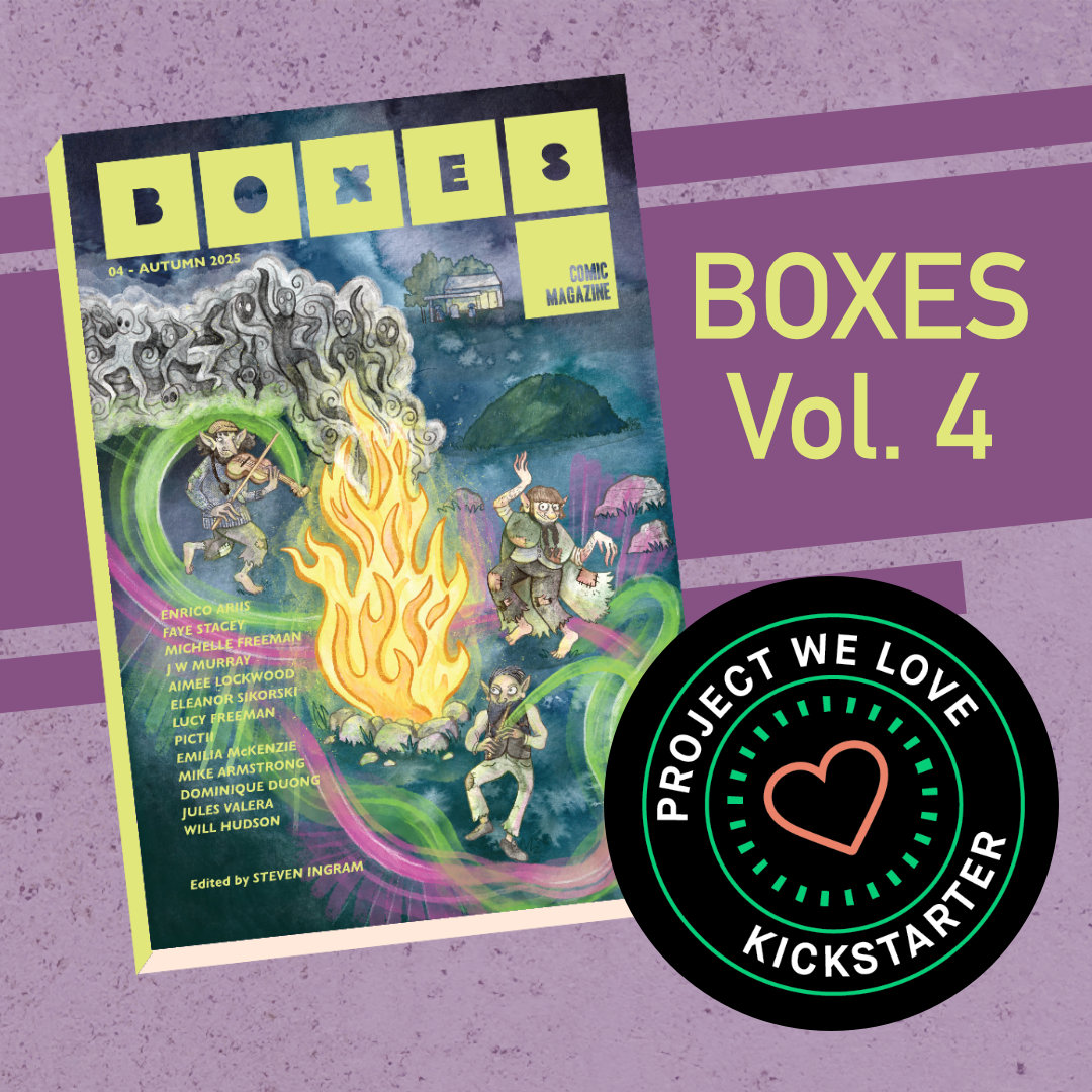 thirdbearpress's tweet image. In their infinite wisdom, @Kickstarter have made BOXES Vol. 4 a “Project We Love”!
See why (and help us bring it to life) here: kickstarter.com/projects/third…