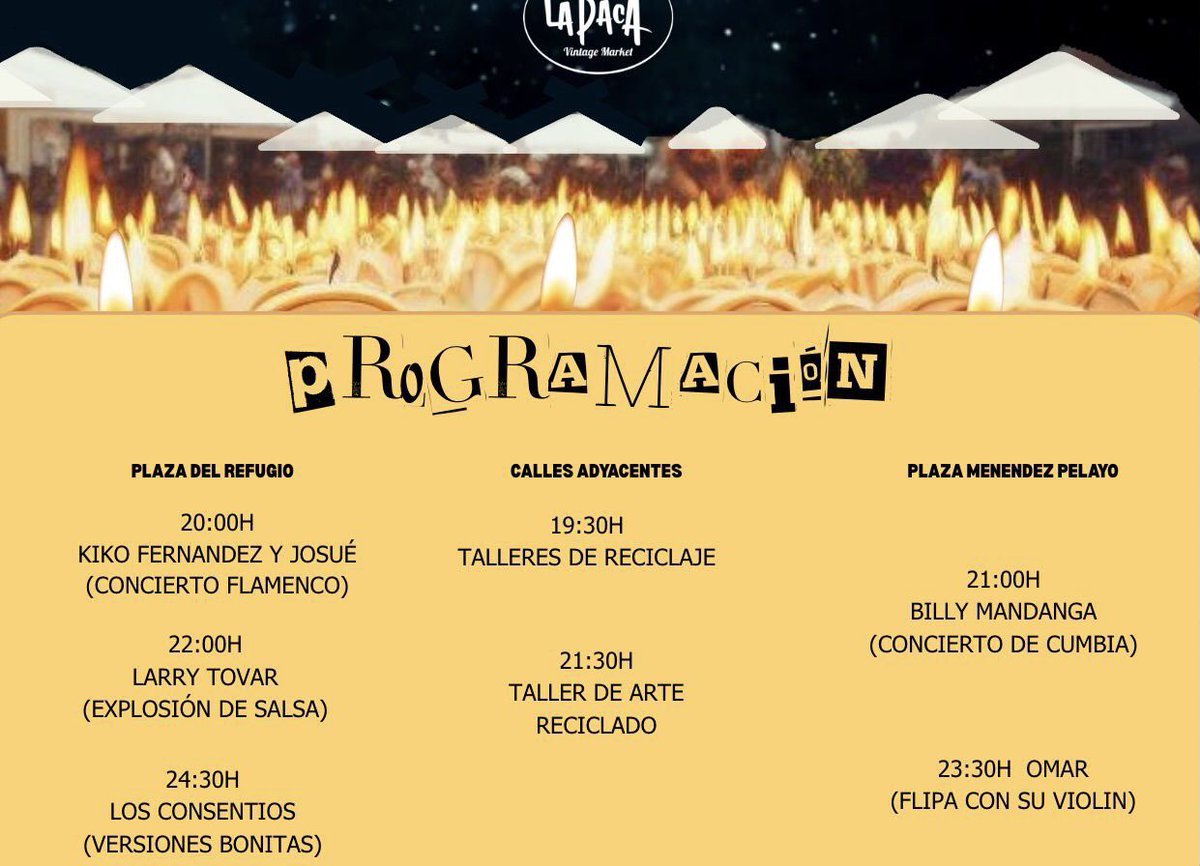 ✨ 🕯¡El comercio de San Gabriel se llena de luz! ✨ NocheDeCandiles 🙌Os invitamos el sábado 12 de julio, a celebrar  el centenario de la llegada de la luz al barrio con una noche mágica’‘🕯️ Más de 2.000 velas iluminarán calles, plazas y escaparates 🎶 Música en vivo y talleres