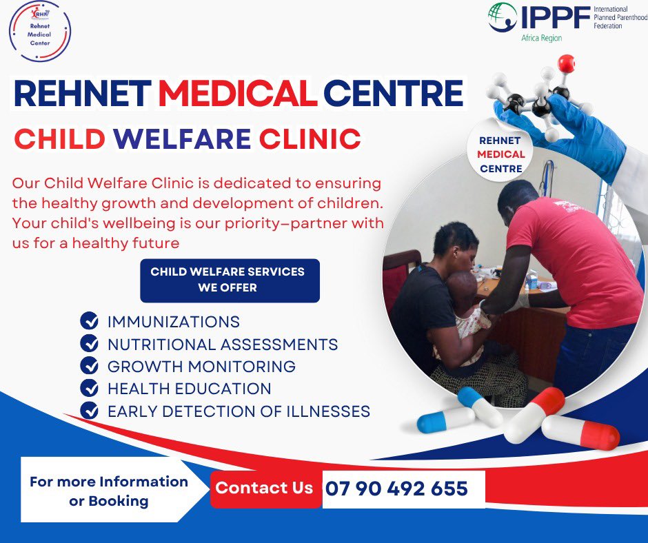 Our #CWC is dedicated to ensuring the healthy growth &amp; development of children. We offer a full range of child welfare services.For more info &amp; #CWC services call 0790492655

Your child’s wellbeing is our priority-partner with us for a healthy future.

#YourHealthIsOurPriority