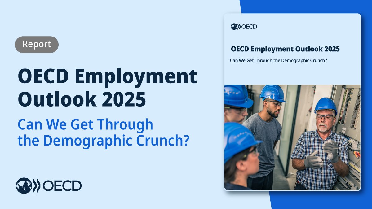 OECD_Social's tweet image. 🔔The latest OECD #EmploymentOutlook
Discover the latest labour market developments, such as:
Unemployment rates
Employment rates
Real wages
Learn about the enormous challenges population ageing poses to living standards & economic growth: oe.cd/employment-out…