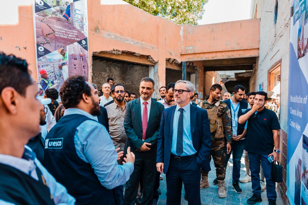 UNESCO_GCCYemen's tweet image. We’re reviving public spaces, restoring historic houses, and rehabilitating community infrastructure to promote #Sustainable_Livelihoods and #ClimateAdaptation in #Yemen for resilient future.
#work4heritage