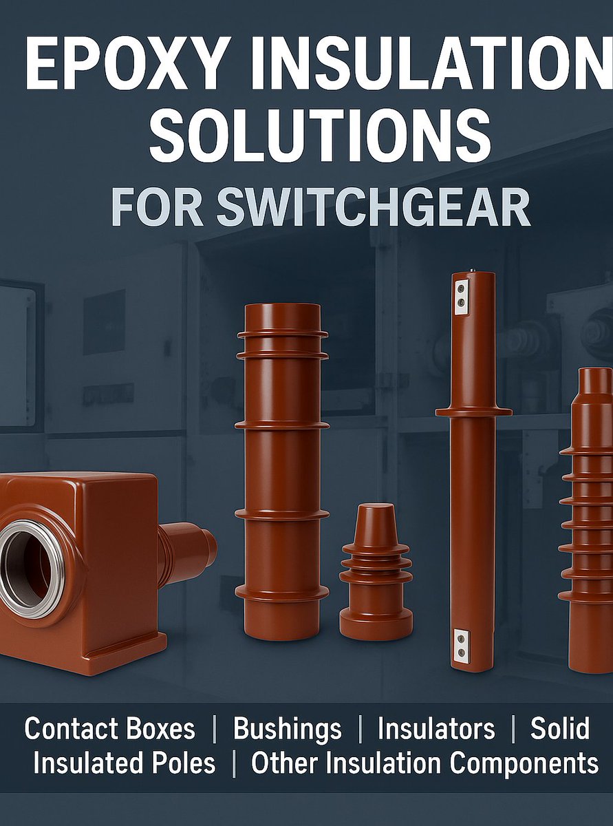 putai_electric's tweet image. 🧱 Epoxy Insulation Components for GIS, RMU, switchgear
🔹 Bushings
🔹 Insulators
🔹 Solid Insulated Poles
🔹 Custom Epoxy Parts
W: putai-electric.com
E:info@putai-electric.com
#putaielectric #epoxyinsulation #switchgearsolutions #insulators #bushings