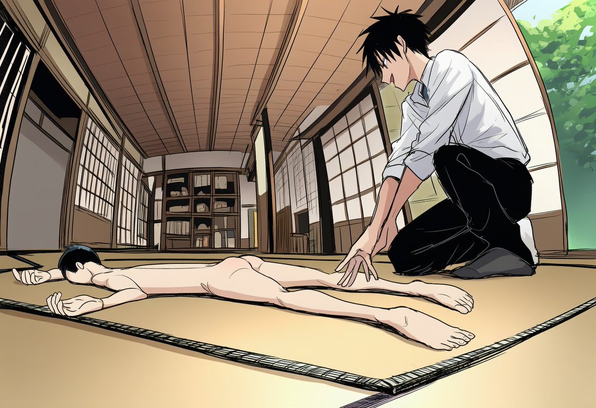 Anyone find a ways to create skinsuit prompts for AI? best i can do only something like this ^^;  #男皮モノ