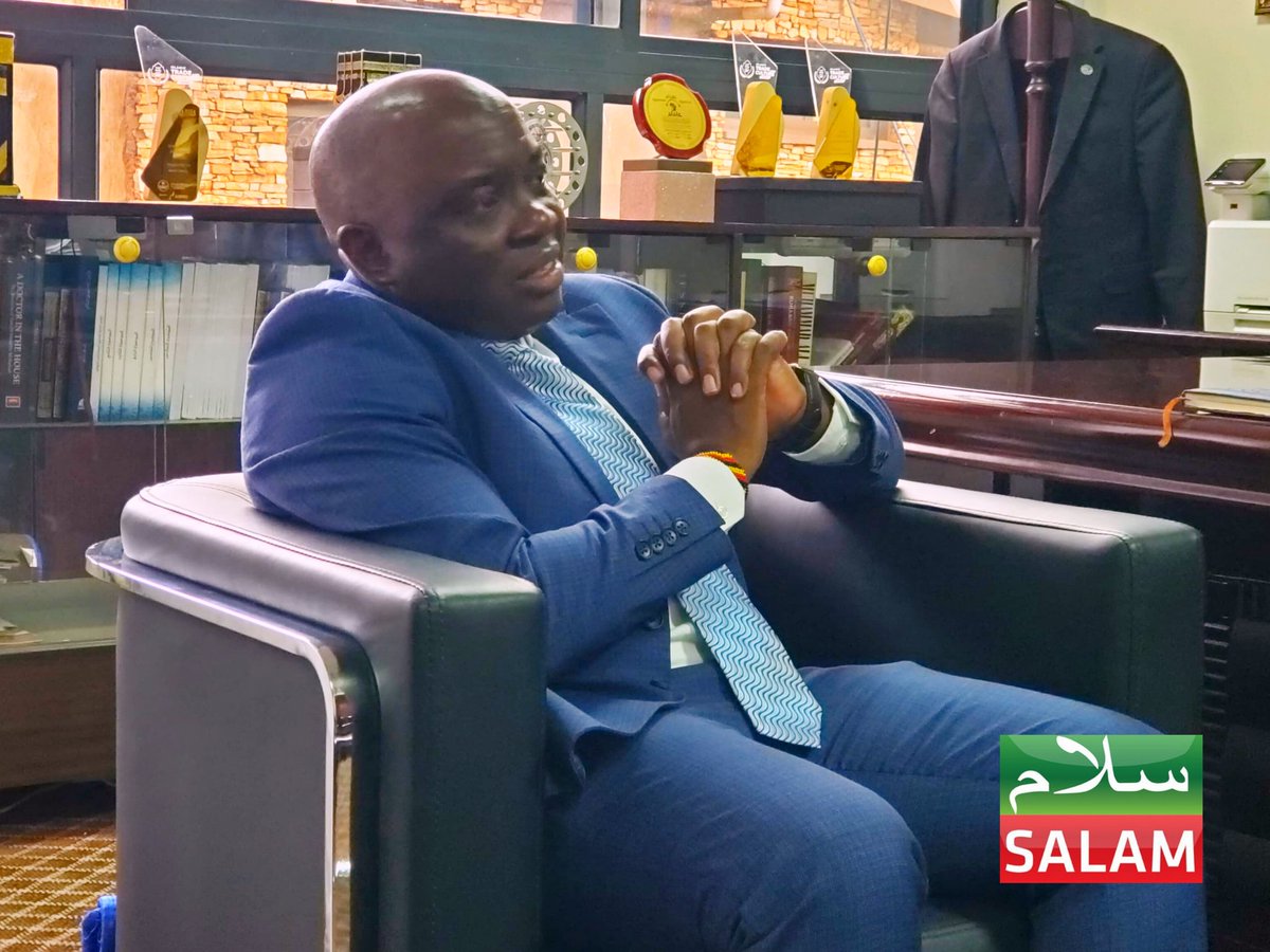 SalamTvUG's tweet photo. Eng. Muhamood Lutaaya, General Manager of @nwscug, &amp; Vivian, PRO NWSC-Kampala, paid a courtesy visit to @HajjiKaliisa, MD of Salam TV &amp; Salam Charity, discussing potential partnerships to promote water conservation &amp; management after today's #SalamOmukeeze with @mukiibi_twaha. https://t.co/WMvFmX0O9A