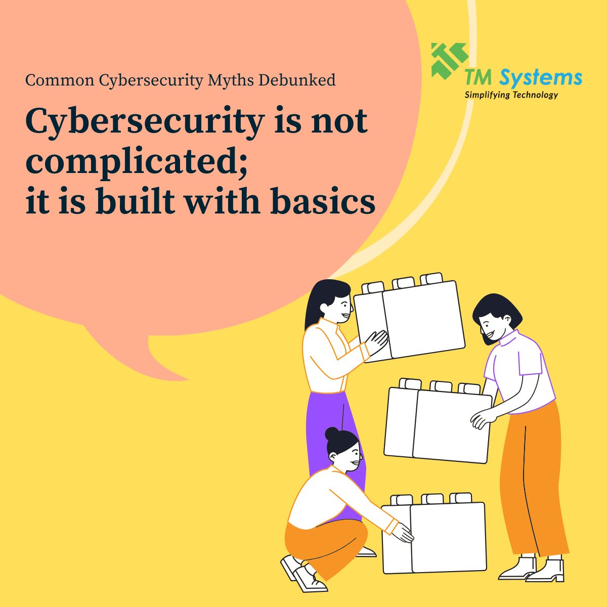 tmsystemsglobal's tweet photo. Cybersecurity myths you should replace with facts. Check this out! 
Add more in the comments, if you have some! 
#CyberSecurity #myths #facts #BusinessOwners #tmsystems https://t.co/aT0RDwrA3K