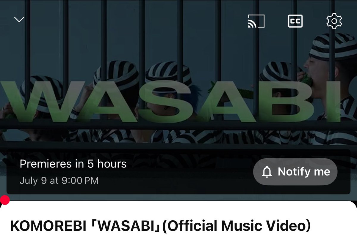 今夜21時！
WASABI MV プレミア公開！！

youtu.be/gIvQgGDySjs?si…