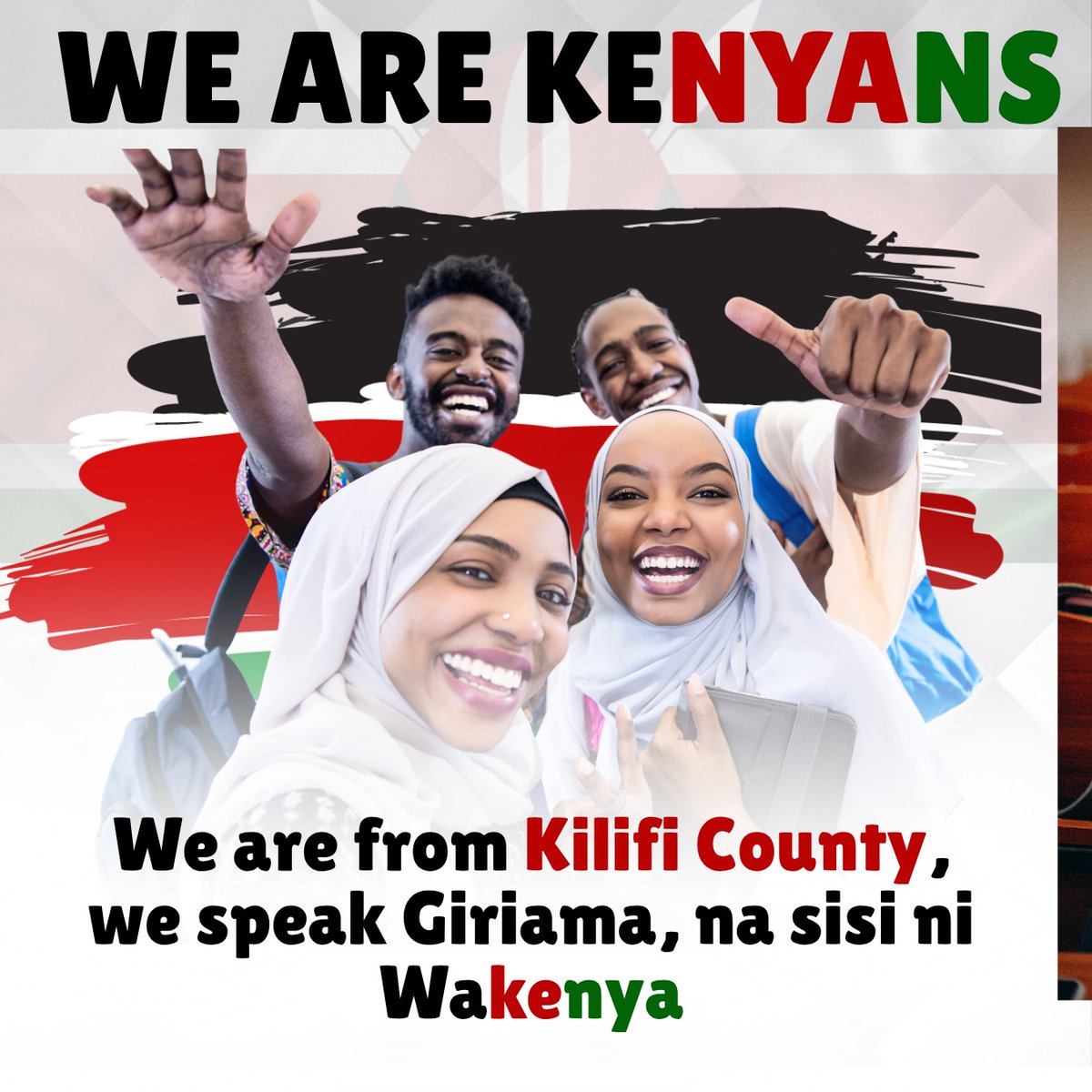 Sisi ni Wakenya, driven by pride and purpose. Our youth reject division, choosing creativity and courage. Together, we shape a Kenya of endless possibilities! #WeAreKenyans