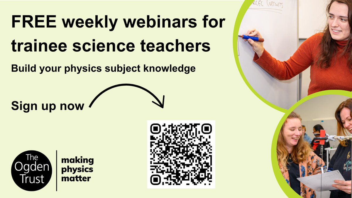 ogdentrust's tweet image. ⁉️ starting science teacher training in Sept or starting as a science teacher?
Join our FREE subject knowledge foundation session on Earth & Space 🌎🌕🪐to deepen and secure your physics knowledge💥
TODAY: 6-7pm
Sign up now 👉 loom.ly/92XMOJw