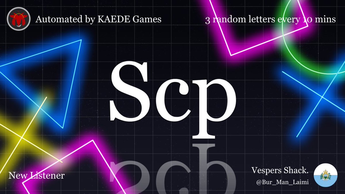 3 random letters every 10 mins tweet media
