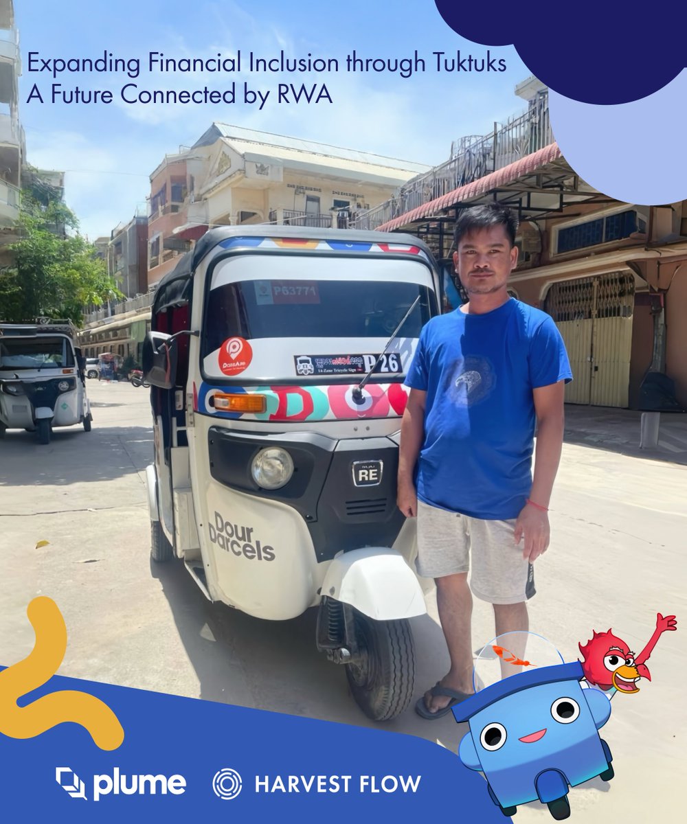 HarvestFlow_io's tweet image. HARVEST FLOW’s initiative to tokenize tuktuks — a vital local asset in Cambodia — is more than just a technological innovation.
Soon to launch on @plumenetwork , this project will bring opportunities to people previously excluded from financial services, supporting the country’s…
