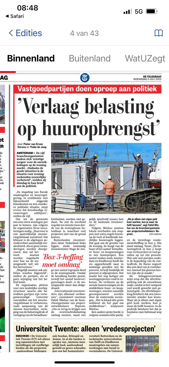 Het gelijk van VAN ROOIJEN 

Het failliet van #WETdeJONGE 
en #VVDBOX3

50PLUS stemde tegen 
-Wet Betaalbare Huur
-BOX3 verhoging 

Box 3 gaat door het dak met 8% FICTIEF rendement 
#BOX3Druk is nu 2%,was 1,2%
Verdubbeling!
Welke gek verzint dit
⁦<a href="/telegraaf/">De Telegraaf</a>⁩ ⁦<a href="/NOS/">NOS</a>⁩(1)