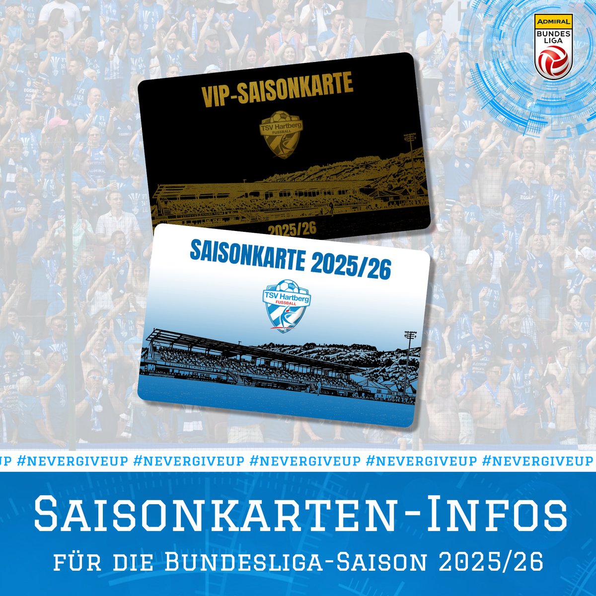 tsv_hartberg's tweet image. ⚽ JETZT ABO SICHERN ⚽
Ab sofort sind Abos für die Bundesliga-Saison 25/26 erhältlich! Aufgrund der Umbau-Arbeiten werden die ersten Heimspiele in der Südstadt ausgetragen. Daher gibt es diesmal verschiedene Abo-Varianten.
ℹ️: tsv-hartberg-fussball.at/abo-sichern-in…
#forzatsv #nevergiveup