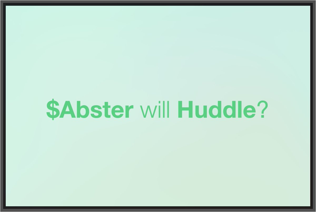 HuddleAbs's tweet image. Would $Abster Huddle? @absterxyz