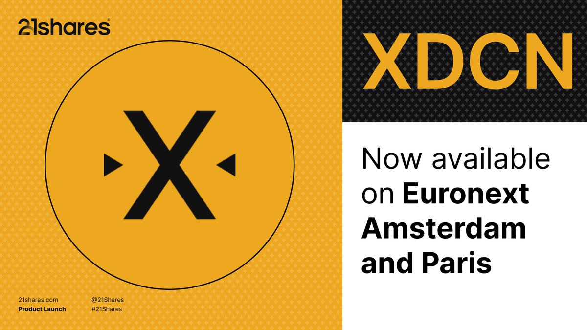 Global trade is getting a blockchain upgrade 🌍

Our new XDC Network ETP (XDCN) gives investors access to a network powering tokenized assets, smart contracts, and trade finance. Now listed on Euronext Amsterdam &amp; Paris.

🔗 Learn more: 21shares.com/en-row/product…