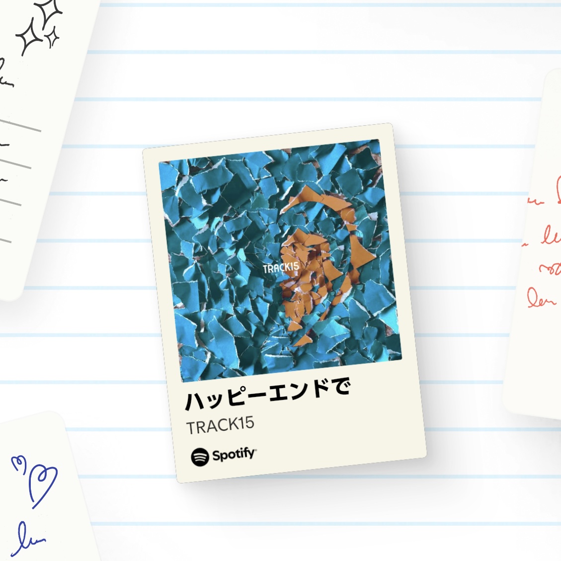 🟢Spotify（<a href="/SpotifyJP/">Spotify Japan</a>）🟢

・New Music Wednesday
・RADAR: Early Noise
・J-Rock ON!!

「ハッピーエンドで」がプレイリストイン📢✨
open.spotify.com/album/5YEMDQYw…

みなさんのプレイリストにも入りたいです🙏✨
引き続き、Spotifyでお楽しみください🟢

<a href="/track15_jpn/">TRACK15</a>  #TRACK15