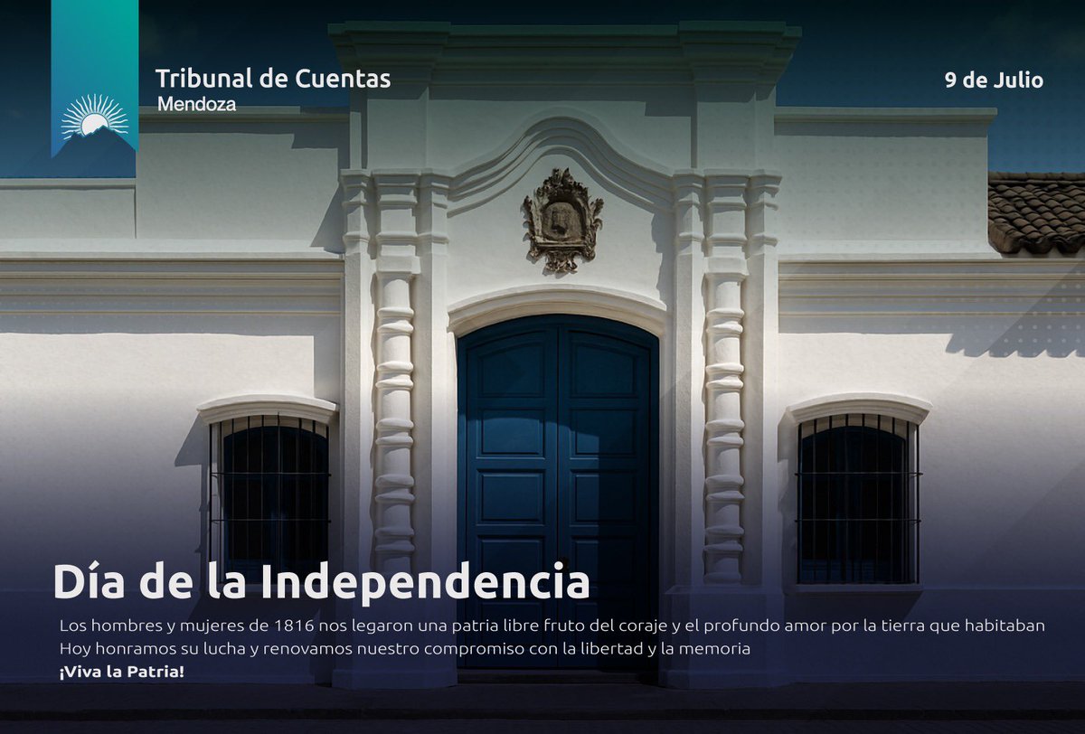 #9dejulio 
¡Feliz Día de la Independencia!
Hoy celebramos con orgullo la libertad conquistada y renovamos nuestro compromiso con una Argentina soberana y unida.

 ¡Viva la Patria! 🇦🇷🇦🇷❤️🇦🇷🇦🇷