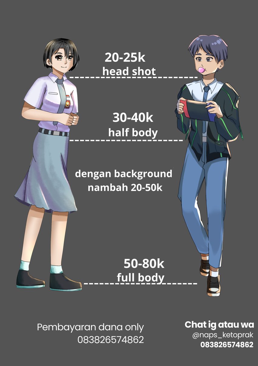 Open comission, bisa bagi kalian yang pengen di buat kan art untuk karakter roblox kalian, supaya lebih kerenn 😎, yang tertarik chat aja ig:naps_ketoprak, atau gak cek postingan akun ku