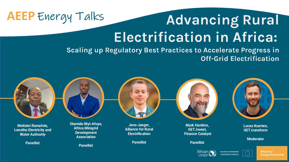 Africa-EU Energy Partnership (AEEP) (@africaeuenergy) on Twitter photo 🔴 Going Live Today!
The 20th #AEEPEnergyTalks kicks off at 14:00 EAT / 13:00 CEST
With <a href="/GET_transform/">GET.transform</a> & top experts, we're diving into regulations that power Africa and The African Model Mini-Grid Tool.
Register now → lnkd.in/dRzEYjiq
<a href="/BMZ_Bund/">Bundesentwicklungsministerium</a> <a href="/au_ied/">African Union | Infrastructure & Energy</a> <a href="/EUtoAU/">EU Delegation to AU</a> 🔴 Going Live Today!
The 20th #AEEPEnergyTalks kicks off at 14:00 EAT / 13:00 CEST
With <a href="/GET_transform/">GET.transform</a> & top experts, we're diving into regulations that power Africa and The African Model Mini-Grid Tool.
Register now → lnkd.in/dRzEYjiq
<a href="/BMZ_Bund/">Bundesentwicklungsministerium</a> <a href="/au_ied/">African Union | Infrastructure & Energy</a> <a href="/EUtoAU/">EU Delegation to AU</a>