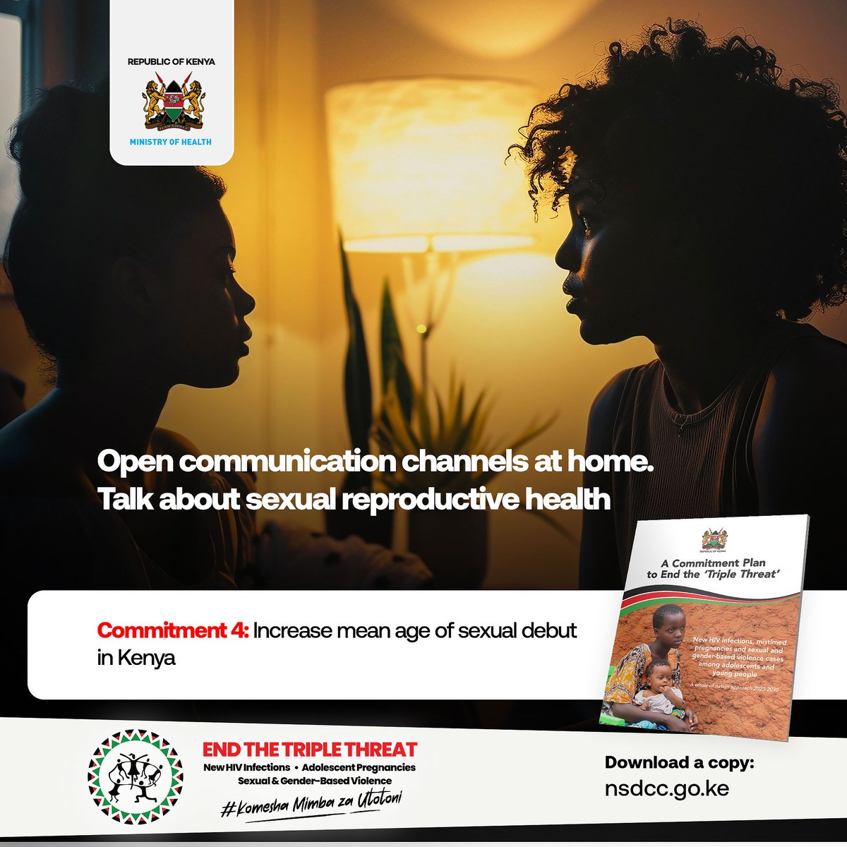 nsdcc_kenya's tweet photo. Delaying sexual debut reduces the risk of mistimed pregnancies & STIs, keeping girls in school and safer. Through abstinence, education, and access to prevention services, we can empower youth.
Act now—educate, advocate, and protect! #EndTripleThreat #YouthHealth #EndSTIs https://t.co/gIvsVeoG2A