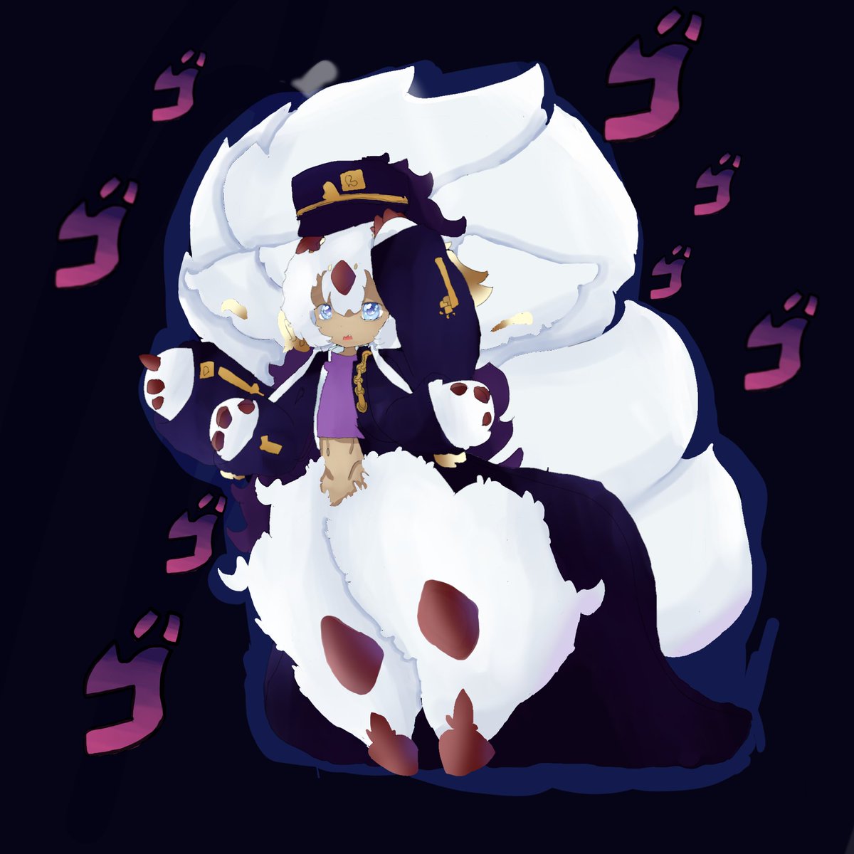 Notquitejackly's tweet image. I challenge myself to draw faputa in 1 hour but wanted to draw faputa in JoJo's Bizarre Adventure!! I love the pose I did for faputa!!