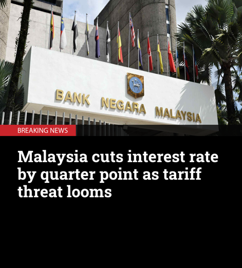 BREAKING: Malaysia's central bank cut its benchmark interest rate by a quarter point to 2.75% from 3%, its first change in 25 months and its first easing in five years
s.nikkei.com/3Ik8NMg
