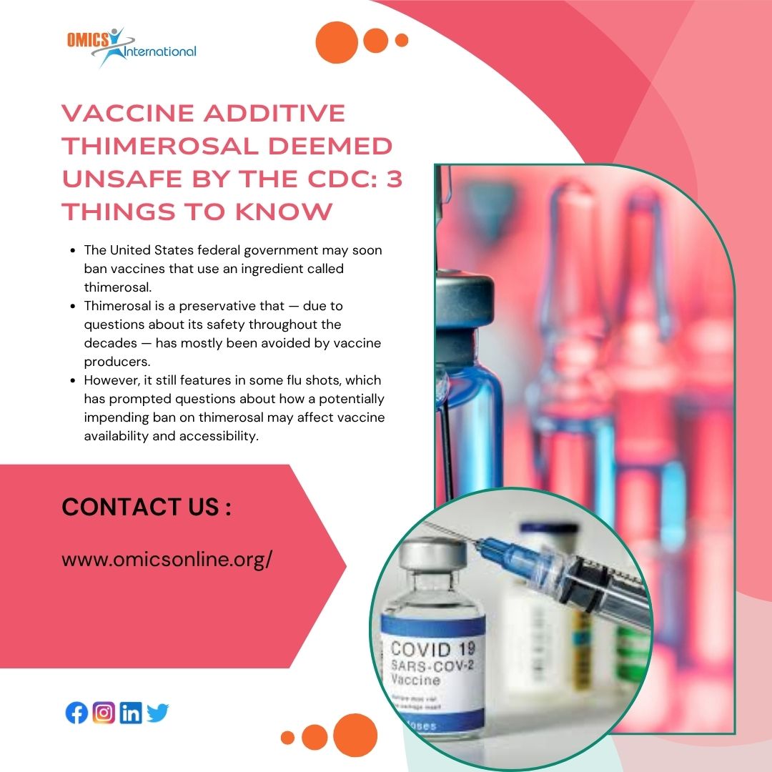 Omics_Online's tweet image. 1. Thimerosal, a mercury-based preservative, has been deemed unsafe by the CDC due to potential #neurotoxic effects. 
2. It was previously used in vaccines as a preservative, but is now being phased out. 
3. Studies have shown no link between thimerosal and autism. #Thimerosal 🧪