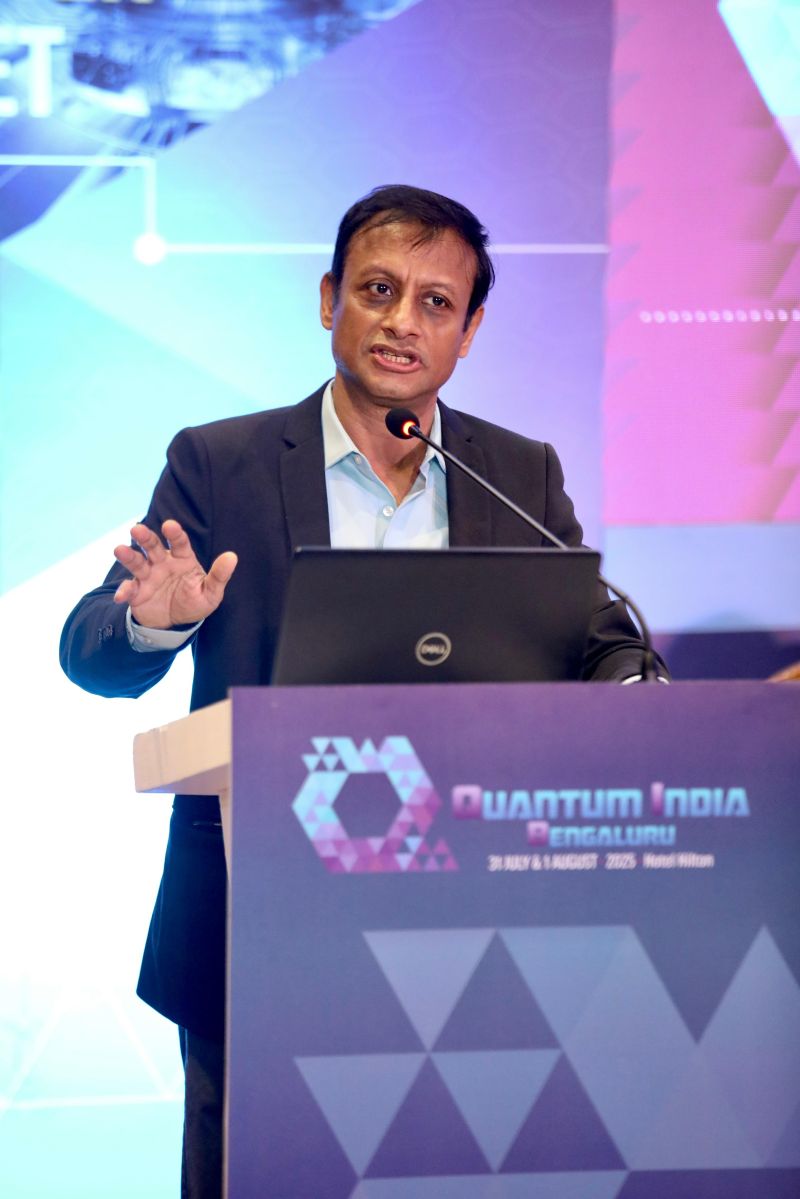QIB_Summit's tweet image. Prof. Arindam Ghosh, Conference Chair, QIB 2025 &amp;amp; Professor, IISc Bengaluru, shared the conference overview at the #QIB2025 Curtain Raiser, highlighting Karnataka’s quantum ecosystem and focus areas like Healthcare, Security, AI, Finance, Hardware &amp;amp; Society.