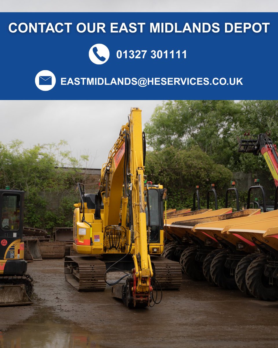 H. E. SERVICES (Plant Hire) Ltd (@planthirehe) on Twitter photo Exploring our depots: East Midlands 📍
Need plant hire in the area?
📞 01327 301111
đź“§ eastmidlands@heservices.co.uk
#eastmidlands #depot #midlands #uk #explore #heavymachinery #construction #dumper #thwaites #komatsu Exploring our depots: East Midlands 📍
Need plant hire in the area?
📞 01327 301111
đź“§ eastmidlands@heservices.co.uk
#eastmidlands #depot #midlands #uk #explore #heavymachinery #construction #dumper #thwaites #komatsu
