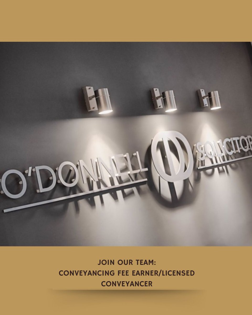 New jobs!

We're actively recruiting for the following roles:
• Commercial Property Administrative Assistant
• Conveyancing Fee Earner/Licensed Conveyancer

Both roles offer great career prospects and a competitive salary.

Discover more odonnellsolicitors.co.uk/our-team/join-…