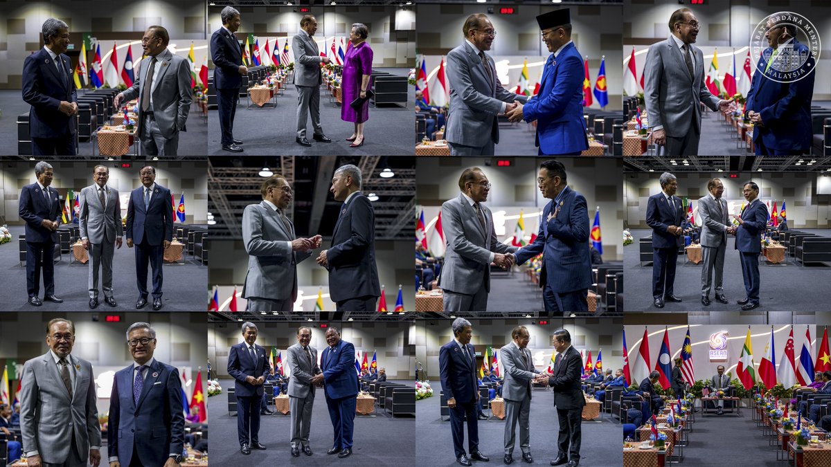 anwaribrahim's tweet photo. Usai tiba awal pagi tadi dari lawatan rasmi ke Itali, Perancis dan Brazil, saya terus menghadiri Mesyuarat Menteri-Menteri Luar ASEAN (AMM) ke-58 dan mesyuarat-mesyuarat berkaitan, yang berlangsung di bawah Kepengerusian ASEAN Malaysia 2025 dengan tema ‘Keterangkuman dan Kemampanan’.

Sebelum bermulanya upacara perasmian, saya telah menerima kunjungan hormat daripada Menteri-Menteri Luar ASEAN serta Setiausaha Agung ASEAN, Dr Kao Kim Hourn. 

Dalam pertemuan ini, saya mengambil kesempatan untuk menyampaikan penghargaan Malaysia terhadap komitmen berterusan semua pemimpin dalam memastikan segala isu dan cabaran serantau terus dibincangkan secara terbuka dan kolektif.

Mesyuarat kali ini amat penting dalam merangka masa depan rantau ini, lebih-lebih lagi ketika dunia berdepan dengan cabaran geopolitik, perubahan iklim, serta ketidaktentuan ekonomi global. 

Malaysia percaya bahawa perpaduan dan persefahaman antara negara-negara anggota ASEAN adalah kunci kepada kestabilan, kemakmuran dan daya saing serantau.

Sebagai pengerusi ASEAN pada tahun 2025, Malaysia komited untuk mengangkat suara ASEAN di pentas global serta memacu agenda keterangkuman dan kemampanan yang memberi manfaat kepada seluruh rakyat rantau ini. 

///

After arriving early this morning from an official visit to Italy, France, and Brazil, I attended the 58th ASEAN Foreign Ministers’ Meeting (AMM) and related sessions under Malaysia’s ASEAN Chairmanship 2025, themed “Inclusion and Sustainability.”

Before the opening ceremony, I received courtesy calls from ASEAN Foreign Ministers and ASEAN Secretary-General Dr Kao Kim Hourn. I expressed Malaysia’s appreciation for their continued commitment to addressing regional challenges collectively.

This meeting is crucial in shaping ASEAN’s future amid global uncertainties. Malaysia is committed to leading a united, inclusive, and sustainable ASEAN towards greater stability and prosperity.

#MalaysiaMADANI
#RancakkanMADANI
#MADANIbekerja