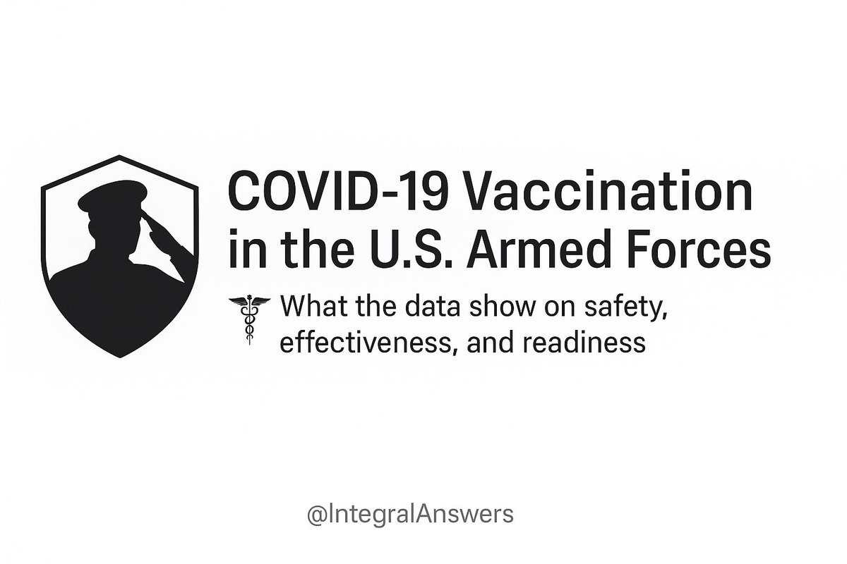 🧵1/ What did the DoD learn after giving &gt; 1.3 million troops mRNA COVID shots? 

Spoiler: the vaccines were safe, highly effective, and kept units mission-ready. 

Let’s dive.