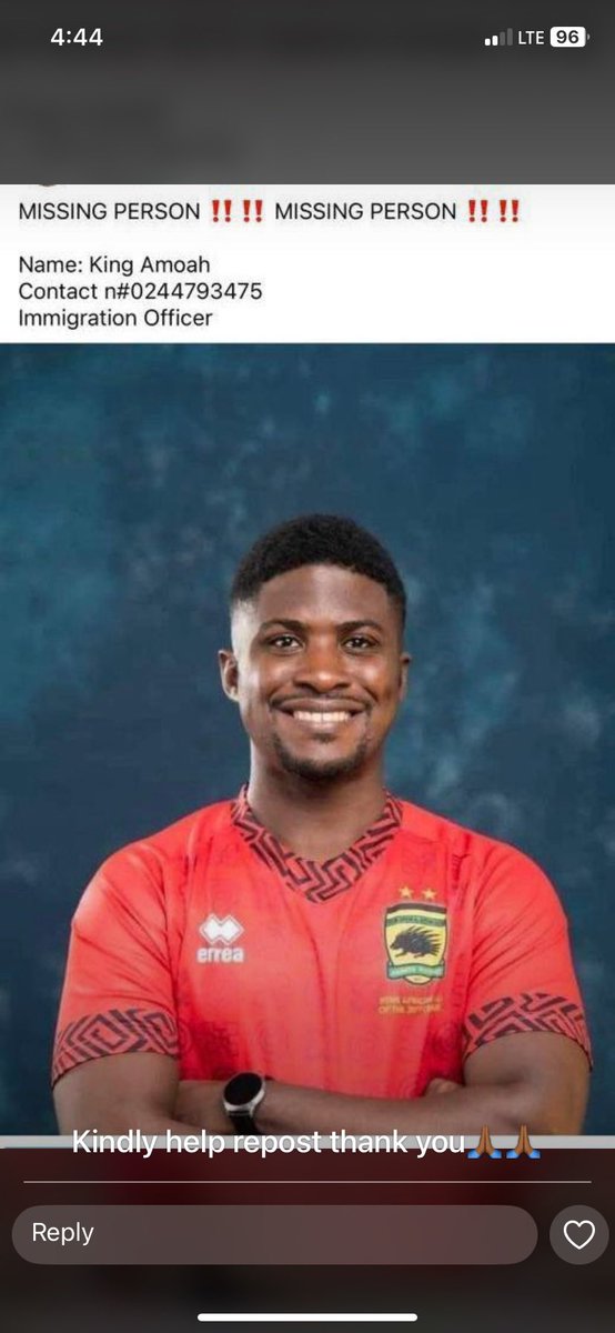 Our brother hasn’t been seen since Thursday. Please anyone with knowledge of his where about should please contact the number here. 

King, I pray that God keeps you safe wherever you are and bring you back to us safely.

Please retweet for me 🙏🏽