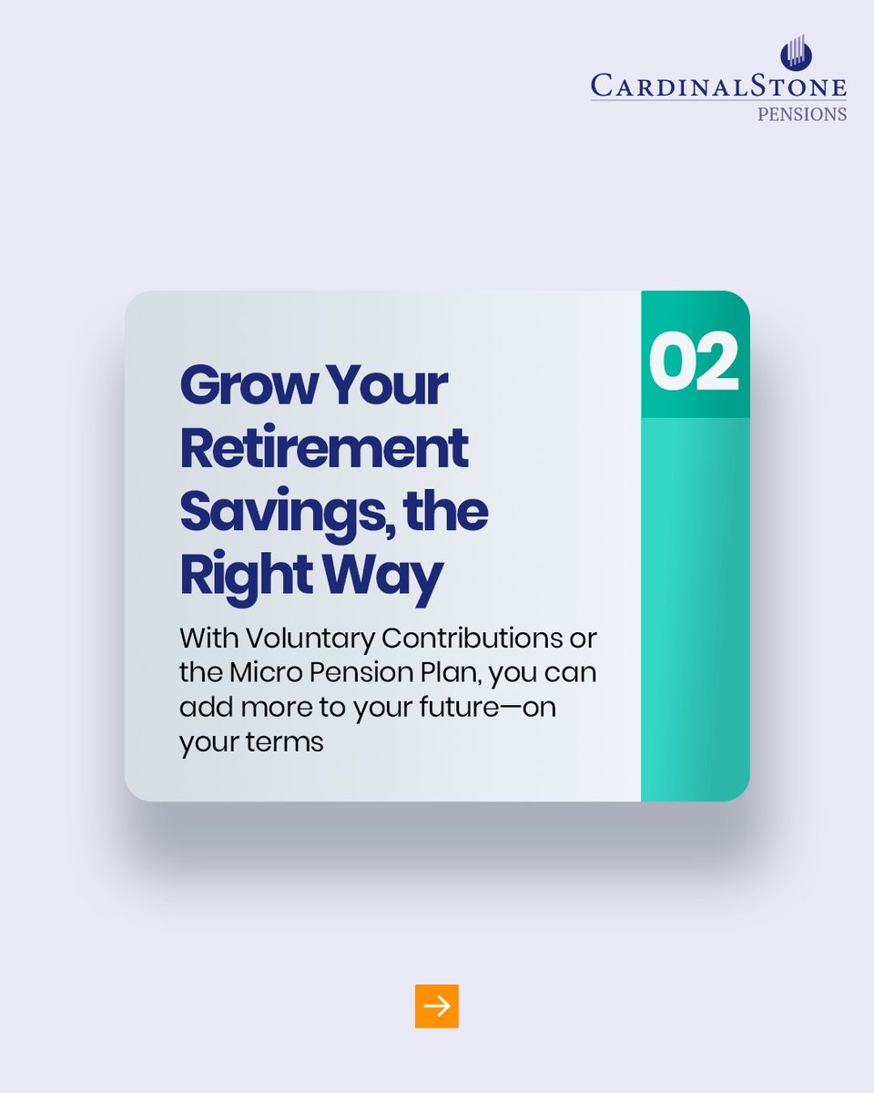 CStonePensions's tweet image. More money. More value. Bigger retirement goals.
That’s the power of Additional Voluntary Contributions.

 Start small today, enjoy more tomorrow.

#CardinalStonePensions #AVC #PlanSmart #RetireWell #FutureYouWillThankYou