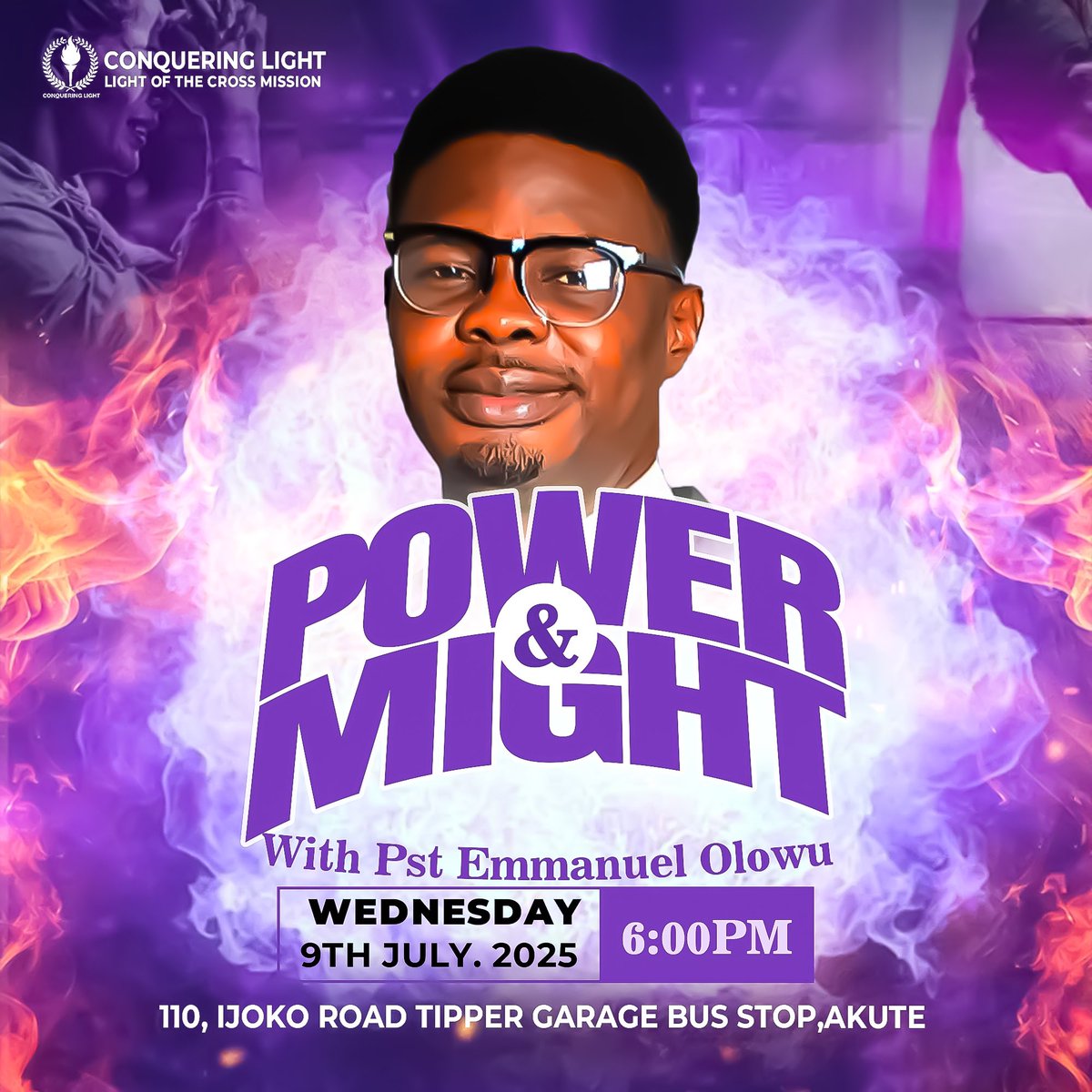 pkdesignee's tweet image. 🔥 Another spirit-filled flyer design for “Power &amp;amp; Might” with Pst Emmanuel Olowu.
🎨 From the fire to the bold text – this piece was designed to match the power behind the word.
⠀
What stands out to you? Font? Fire? Feel? 🔥👇
#GraphicDesign #ChurchFlyer #PowerAndMight #Design