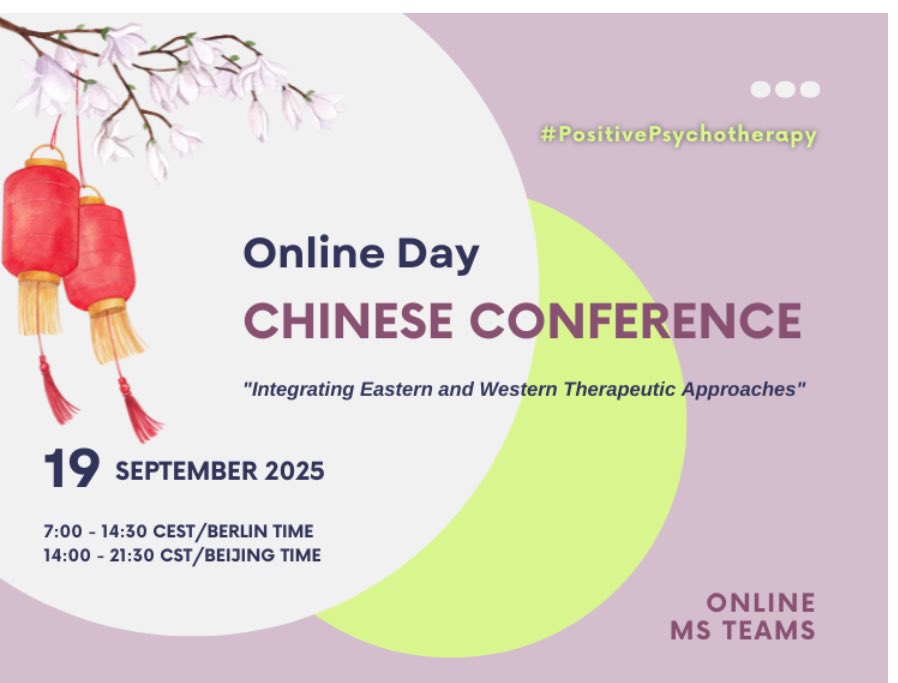 Batı-Doğu buluşmasında konuşmam ile yer alacak olmaktan dolayı mutluyum. Pozitif psikoterapinin bu kültürlerarası birlikteliğine ilgi duyan herkesi bekliyoruz. Kayıt için: wapp.member365.org/public/event/d…