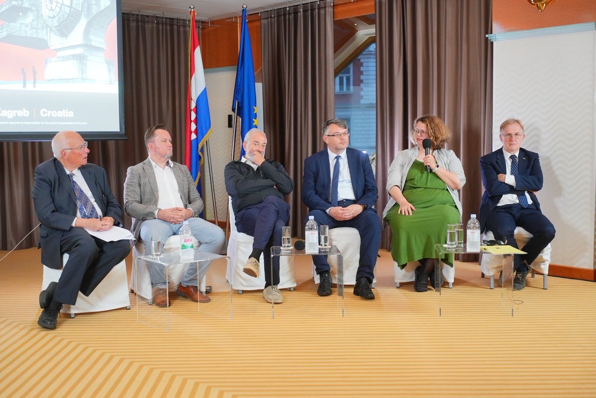 europeanreform's tweet image. 📍 Zagreb, Croatia
Day 1 of our conference on the crimes of communism, 80 years after the end of #WWII, was a powerful start.
Thanks to ND Board Member @BrankaLozo for her impactful speech, and to COK President Robin Harris for the valuable partnership.
We look forward to Day 2