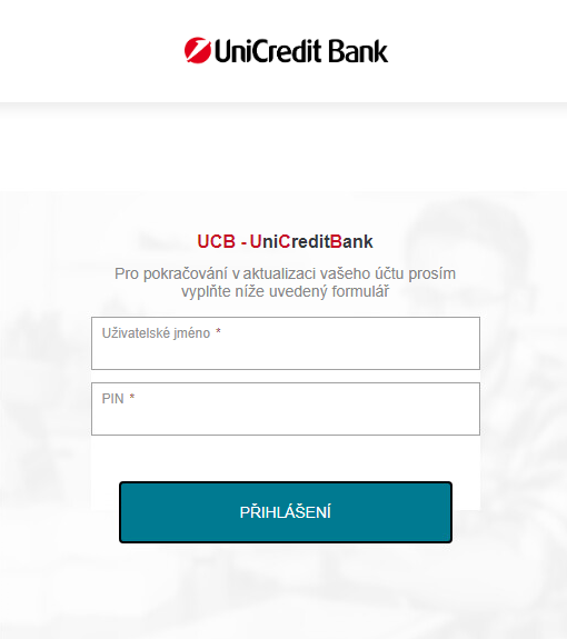 🚨 Phishing Alert – CZ 🇨🇿
Subject: “Ověřte údaje svého účtu UCB”
The #phishing campaign impersonating <a href="/UniCredit_CZSK/">UniCredit Bank</a> via email requires confirmation of updated data. The message warns of blocking an account.

Typosquatted domain: cs.aktualizaceudaju-unicreditgroup[.]eu