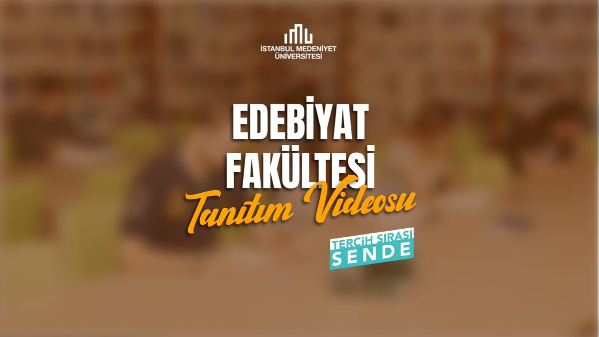 🎓📚 İstanbul Medeniyet Üniversitesi Edebiyat Fakültesi Tanıtım Filmimiz Yayında!

🎥 Tanıtım filmimizi izlemek için bağlantıya tıklayın! 
youtu.be/5y2gDYkHbQI?si…

🔗medeniyet.edu.tr 
🔗aday.medeniyet.edu.tr

#İstanbulMedeniyetÜniversitesi #EdebiyatFakültesi