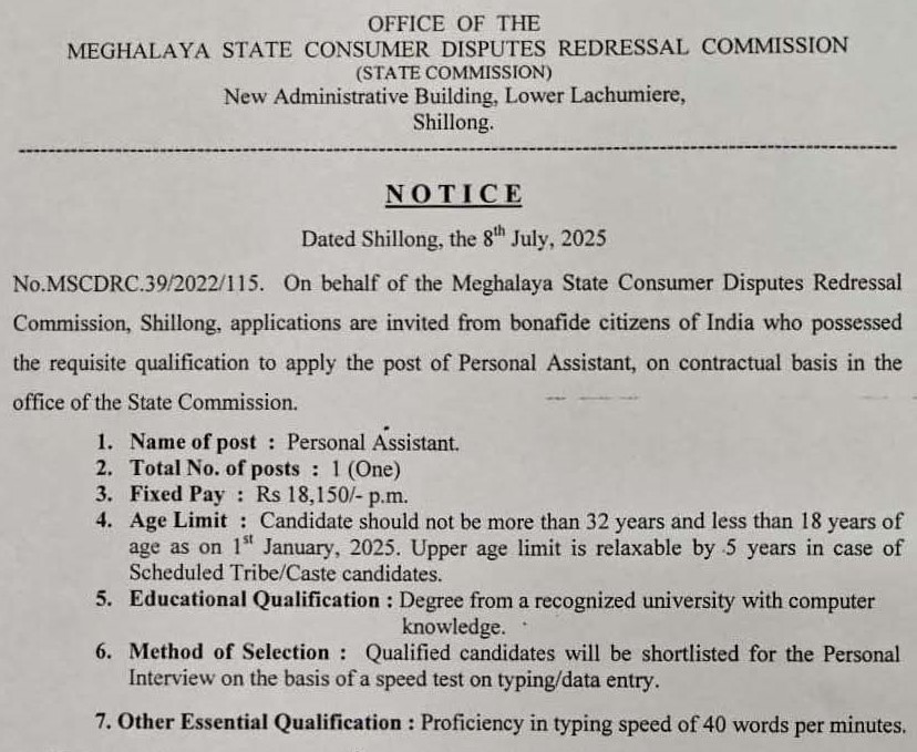 MegNIC (@meghalayagov) on Twitter photo Applications are invited for the post of #PersonalAssistant on #ContractualBasis in the office of the State Commission <a href="/DiprMeghalaya/">DIPR Meghalaya</a> <a href="/FCSCA_Meg/">FCS & CA Government of Meghalaya</a> (meghalaya.gov.in/sites/default/…)
Click the link for #Online application: docs.google.com/forms/d/e/1FAI… Applications are invited for the post of #PersonalAssistant on #ContractualBasis in the office of the State Commission <a href="/DiprMeghalaya/">DIPR Meghalaya</a> <a href="/FCSCA_Meg/">FCS & CA Government of Meghalaya</a> (meghalaya.gov.in/sites/default/…)
Click the link for #Online application: docs.google.com/forms/d/e/1FAI…