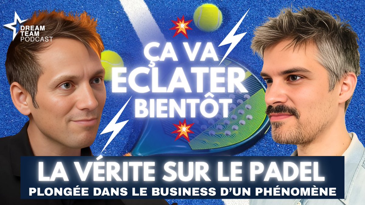 Il fallait qu'on aborde le phénomène du #Padel
Alors, j'ai appelé un des spécialistes en la matière

La vérité sur le #business du Padel, nouvel épisode

YT : youtu.be/b_ytNjG6eZs
Itunes : apple.co/2WvqkoY
Spotify :spoti.fi/3fpwShy