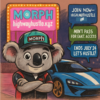 barny_notbanny's tweet image. No Hustle Pass? No issue. Highway Hustle is now FREE — yes, 

Jump in, race your heart out, and climb that leaderboard. 🏎️💨

1,000 Morph Points are waiting every week — only the boldest racers will claim them.

Do you have what it takes? 🏆

#HighwayHustle #MorphLayer #RaceToWin