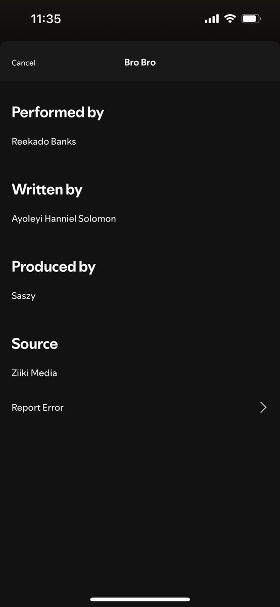 @Reekado new Album just Dropped and I am blessed to be a part of it , BROBRO produced by me #saszyafroshii , go stream and enjoy 🌹