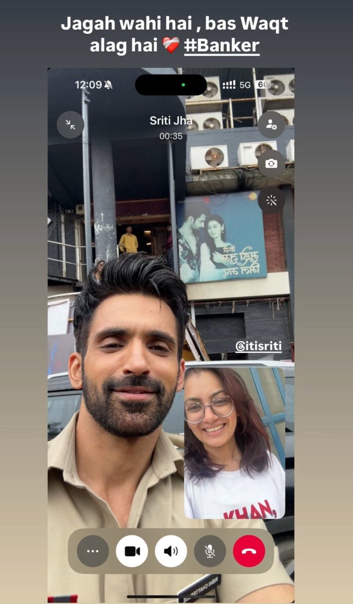 SOBBING CRYING SCREAMING MY BABIESS😭😭🫶🏻🫶🏻
They look so happy and the poster behind is making me cry bring them back🥹🥹🥹

#KaiseMujheTumMilGaye #AmVira #SriJit